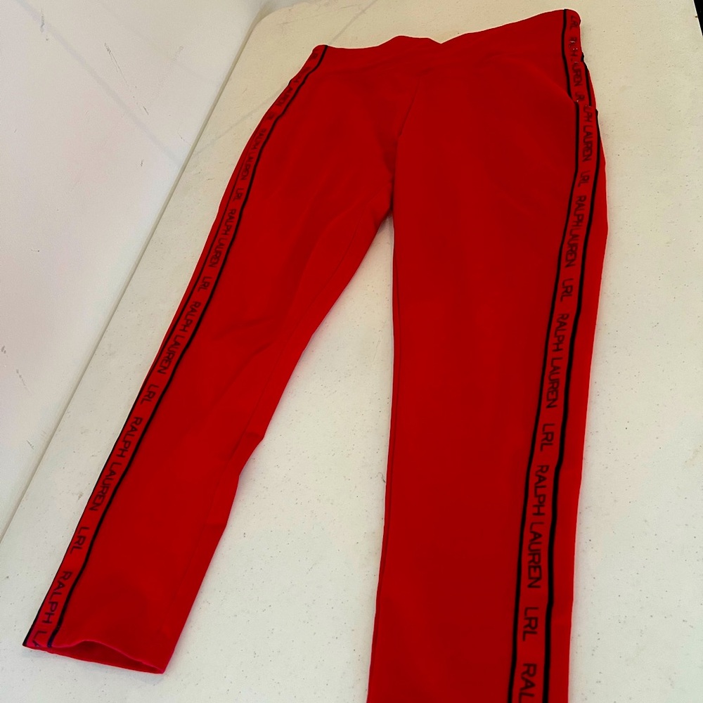 Lauren Ralph Lauren Cherry Red Joggers
